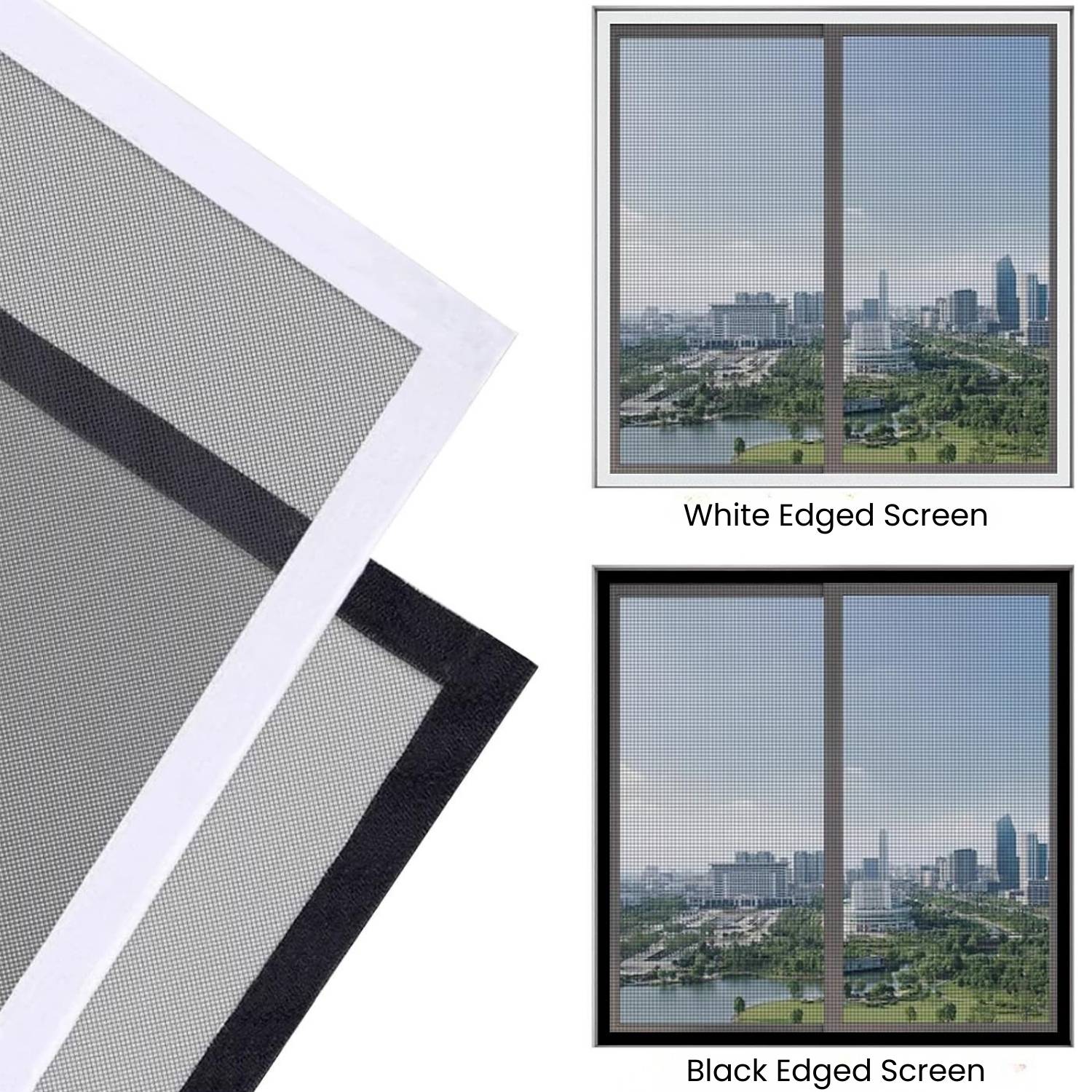 Velcro Window Screens Standard Mesh (Grey), 100 x 100 cm, image 4