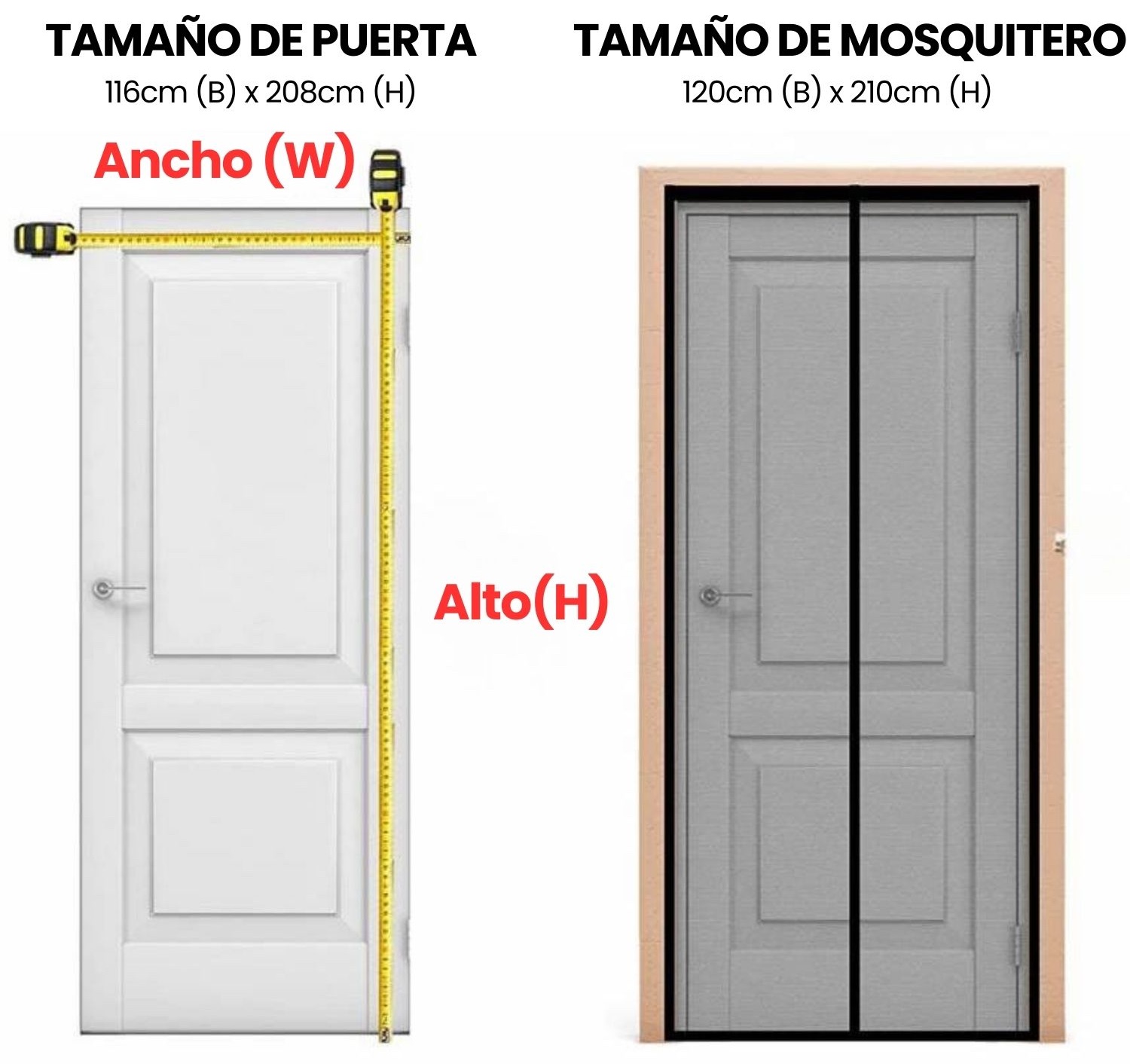Puerta Mosquitera Magnética 60 x 210 cm, image 8
